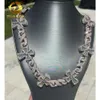 En gros Entièrement Glacé Hiphop Baguette Diamant Argent Cubain Lien Chaîne Bracelet Croix Infinity Moissanite Cubain Chaîne Collier