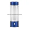 Water Bottles 420Ml Hydrogen-Rich Cup Electric Hydrogen Rich Generator Bottle Titanium Quality Filter Portable Antioxidant Lonizer D Dh7Nm