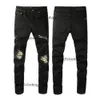 2023 Hot Spring Designer Jeans Skinny Neri Denim Ricamo Moda Buracos Pantaloni Hip Hop Angustiado Zipper Pantaloni Per Uomo Taglia 28-36