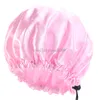 New Women Double Layer Waterproof Bath Cap Shower Head Cover Adult Shower Bath Bathing Caps Waterproof Hair Bonnet