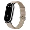 Bracelets de montre Bracelet en Nylon d'origine pour Xiaomi Mi Band 8 Bracelet en cuir tresse remplacement Bracelet de montre Correa Miband