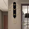 Wall Clocks Living Room Clock Decoration Quartz Gift Round Home Pieces Elegant Art Gold Black Fashion Decor