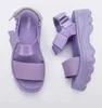 Sandals New Melissa wearing the same womens sandals platform casual jelly shoes womens shoes J240224