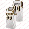 Anpassad Wyoming Cowboys baskettröja jägare Maldonado Caden Powell 0 Nathanial Talich 1 Brendan Wenzel 10 Hunter Thompson Wyoming Jerseys