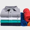 Polos pour hommes européens américains à manches courtes été affaires coton Polo mode coupe ajustée surdimensionné revers T-shirt 811