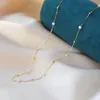 Véritable collier de perles d'eau douce naturelles en or 18 carats, petite boule solide, bijoux en or authentique AU750 pour femmes, cadeau fin x0004 240220