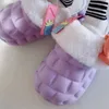 Slippers Waterproof Eva With Flowers Women Winter Home Cotton Couple Anti Slip Thick Sole Footwear Men Bedroom Shoes