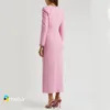 Parti Elbiseleri Amelia Dubai Balo Elbise Ayak Bileği Uzunluğu ile Tam Kollu Akşam Kadın Doğum Günü Düğün Resmi Gowns Arabistan