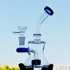 1st 14 mm Joint Female Glass Bong Bubbler Rökning Vattenrör Koloful Matris Perc Percolator Bubblers Ash Catcher Bongs med manlig glasoljebrännare Pipe 4 Styles