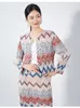 Party Dresses 2024 Fashion Set Printed Cardigan Top High midje kjol Pleated Two-Piece