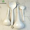 100% Melamine White Imitation Porcelain Soup Spoon Dinnerware Long Handle Household Tableware