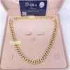 2024 10mm Hip Hop Jewelry Real Gold Plating Trendy 925 Solid Silver Necklace Moissanite Cuban Link Chain Iced Out Cuban Link