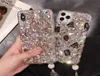 Luxo cheio de diamante caso capa para iphone 12 mini 11 pro max xs max xr x 8 7 6 6s plus se moda bling cristal borla pingente cas4349854