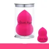 50pcs Custom Wholesale Latex Free Vegan Beauty Sponge Blender Powder Liquid Cream Private Label Clear Cup Makeup Sponge 240220