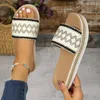 Slippers tecem moda feminina boêmia feminina sapatos de verão verão made