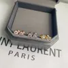 S925 One Diamond Silver Studki French Luksusowy Słynny marka Dam Carm Party Gift Wholesale 240220