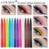 HANDAIYAN 12 Farben mattflüssiger Eyeliner-Stift-Set, schnelltrocknend, langlebig, wasserfester Eyeliner-Stift, dauerhaftes Augen-Make-up, wischfest, 240220