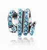 Passar Sterling Silver Armband Diamond Spacer Beads Charms för europeisk stil Charmkedja mode DIY -smycken grossist2783312