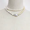 Handmade Freshwater Pearl Necklace Bohemian Large Medium Small Three Natural Pearl Mix Style Choker Women Luxury Neck Accessorie 240220