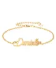 18K Gold plattiert Edelstahl -Namensschild Armbänder Brief QuotdanielleLequot Charm Armbänder für Frauen Personalisiert Custom Char5792065