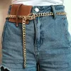 Mode élégante dames taille chaîne chaîne en métal sauvage mince ceinture femmes robe décoration ceinture bohème mince Belt2621
