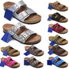 Bostons Klompen Top Birkinstocks Slipper Heren Dames Casual Bostons Klompen Slide Birkes Sandaal Kurk Slide Lederen Gesp Platte Pantoufle Designer Merk Zomer