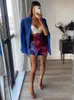 Survêtements pour femmes Street Style Vintage Print Shorts Ensembles Chemise à manches longues et Co Ord Set Femmes Vêtements 2024 Mode Femmes Deux pièces