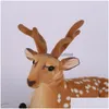 Gefüllte Plüschtiere 70 cm liegender Elch, Giraffe, Sika-Hirsch mit Winkel, simuliertes Modell, Kindermontage, Weihnachtsdekoration, Kinderspielzeug, Drop de Dhwef