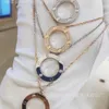 Kajia Love Series Circle Kolye Kaplama 18K Tam Gökyüzü Yıldız Kolye Yüksek Versiyon Heykel Canlı Yayın