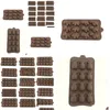 Bakning formar levererar Sile Chocolate Mold Ice Grid Jelly Pudding Candy Drop Delivery Home Garden Kitchen Dining Bar Bakeware Otxwi