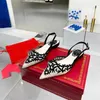 Women Flats Sandals Sandals حفل زفاف أحذية حذاء مثير كريستال مصارع الأحذية الحذاء حجم 42