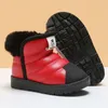 Winter Kinderen Snowboots Pluche Warm Dikker Meisjes Korte Laarzen Antislip Student Jongens Katoenen Schoenen Maat 22-38 240219