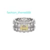 Accessori estivi Set di gioielli da donna classici alla moda Regali Anello da donna in argento sterling di lusso con diamante giallo