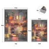Anime LED Beautiful city night view light paintingHD picture n bezel usb plug Dimming Romantic home decorations lamp 240220