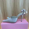 Scarpe Magda Butrym Sandali da donna firmati sexy tacchi alti sottili a punta in raso pantofole con tacco alto da 11 cm scarpe da sera da sera da donna di lusso da festa scarpe da sposa