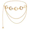Ceintures lune étoile chaîne de taille en métal pendentif soleil ceinture de ventre chaînes de corps bijoux accessoires pour femmes et filles plage d'été