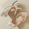 Dress Shoes Women Low Med Heels Gladiator Sandals 3.5 CM Heel Woman Small Plus Size 30 - 43