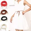 Belts 8 Colors Pearl Pendant Waist Belt Thin PU Leather Waistband For Dress Retro Braid Strap Beautiful Women Skirt
