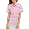 Chemise à carreaux pour enfants Blouses à manches courtes Chemises décontractées Vêtements pour enfants Fille CHEMISE Vêtements Filles Chemises pour enfants britanniques école Blous 240219