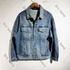 Luxury Mens Palm Angle Jacket Man Designer Jacket PA T Shrit Distressed Washed Denim Jacket for Men and Women Loose Micro Label Jacket Trend Coat 262