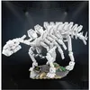 Model Building Kits Wholesale Dinosaur Build Block Custom Bone Luminous Skeleton Bricks Small Particle Toy Lepin Christmas For Drop Dhmjr