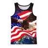 Débardeurs pour hommes USA Eagle National Flag Graphic Débardeur Gym Vêtements Hommes 3D Imprimer Basketball Vest Summer Undershirt Harajuku Fashion StreetwearL2402