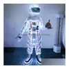 Andere evenementenfeestartikelen leidde lumineuze robotkostuum David Guetta pakprestaties verlicht Kryoman Robotled Stilts kleding Kosten Dh9ql