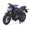 Modelo de carros fundidos maisto 1 18 yamaha MT-07 2018 genuíno modelo estático de motocicleta carro fundido colecionável presente brinquedo juguetes carro de brinquedo