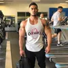 Herrtankstoppar Gym Tank tops Mens ärmlösa tank tops nya pojkar kroppsbyggande kläder undertröja män rand bomull fitness väst man tankar l2402