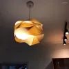 Lampes suspendues Nordic Creative Placage Lustre Rétro Salon Chambre Sud-Est Asiatique Restaurant Inn Allée Simple Décoratif