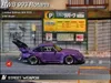 Diecast Model Cars Street Weapon Warrior 1 64 RWB 993 Rotana GT WING / DOBLE WING PURPLE DIECASTモデルカー