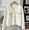 Luxury Brand Designer Women's V-neck cardigan jackets Top Coat Sweater Dress Autumn Woman Jacket Clothing