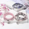 Charm Bracelets Healing Natural Stone Beads Bracelet For Women Round Lotus Set Men Jewelry Relief Yoga Female Bangles Friendship