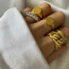 Nya produktidéer 2023 Tjock Miami Cuban Chain Ring Waterpoof Non Tarnish Jewelry 18K Guldpläterad rostfritt stål Chunky Ring